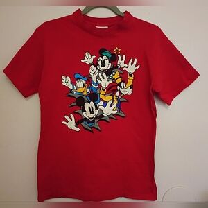 VTG Disney Mickey And Co. Unisex Red T-Shirt Sz M